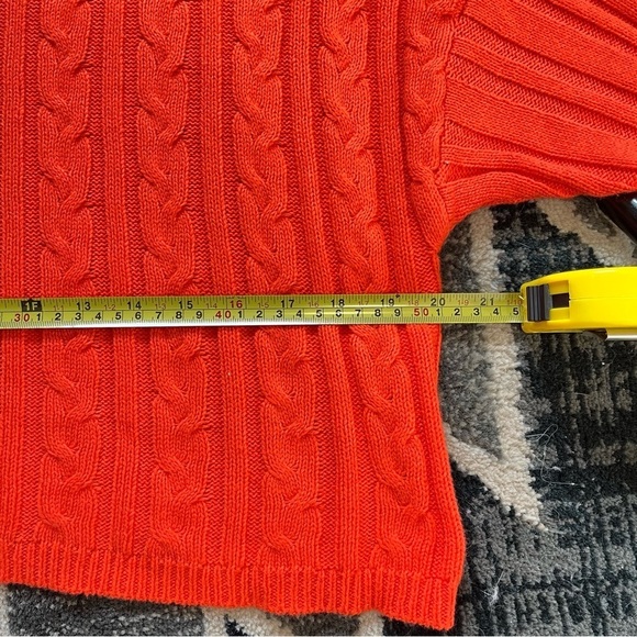 2/$25 Crown & Ivy Bright Orange Knit Woven Preppy Business Casual Sweater XL - Picture 14 of 14